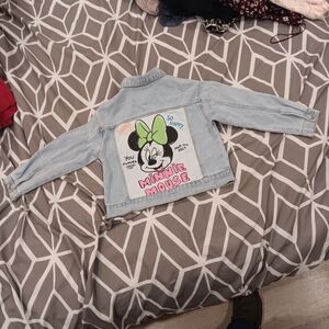 Zara Kids Minnie Mouse Jean Jacket - Light Blue 5-6 years